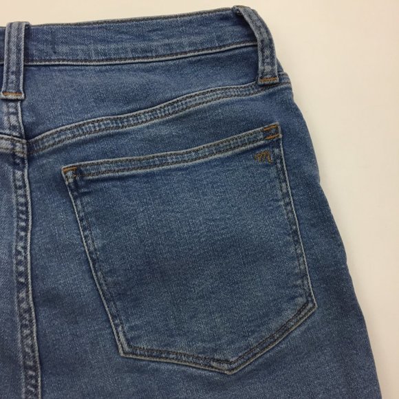 MADEWELL Medium/Light Wash 5 Pocket Logo Hardware Cali Demi Boot Jeans - Picture 9 of 15